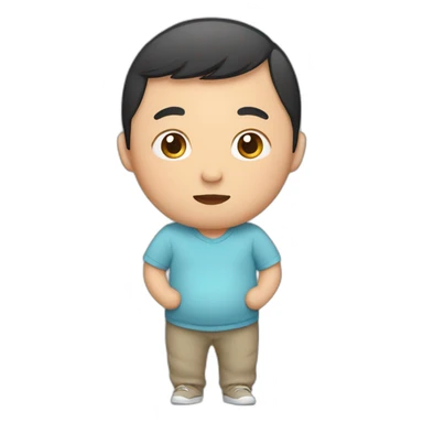 Pregnant asian man sticker