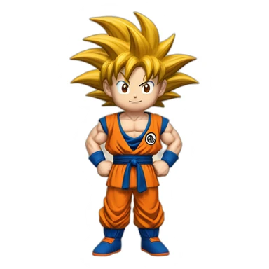 Son Goku avec un menu mcdo sticker