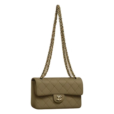 Chanel flap bag dark khaki  sticker