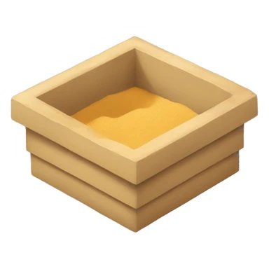 An icon of a sandbox. t should be simple and modern  sticker