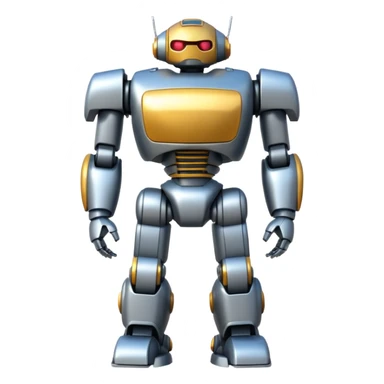 A giant robot standing heroically sticker