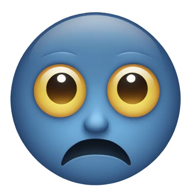 Circle face with one eye twitching from the bottom sticker