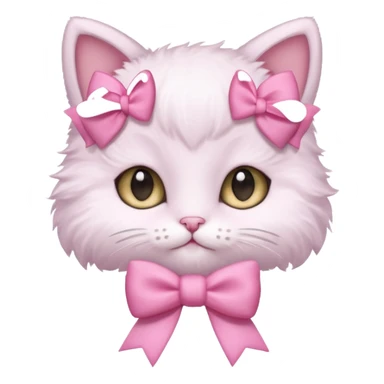 Baby cat have🎀and like pinterest drawing soft and cutie sticker
