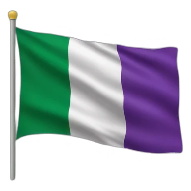 Nigeria flag in purple sticker