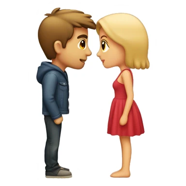 boyfriend and girlfriend kissing sticker