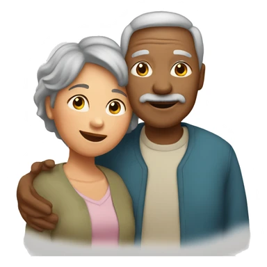 grandparents and grandchild sticker