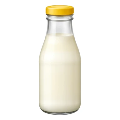 baby Milk bottle with yellow cap  sticker