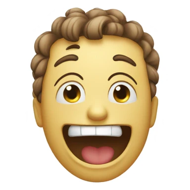 Happy face but also stressed sticker