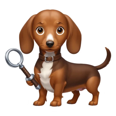 Dachshund dog Holding rpg sticker