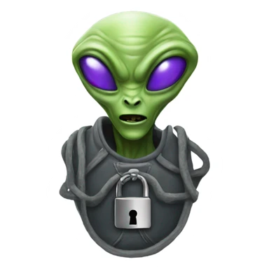 Locked in alien sticker