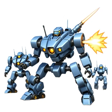 an army massive mech shooting forward enemy mech off-road racing motorcycle  sticker