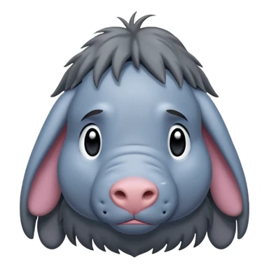 Sad Eeyore under a raining cloud sticker