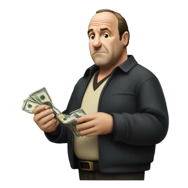 Tony soprano counting cash  sticker