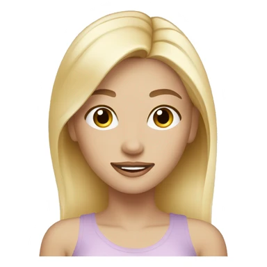 Blond girl doing skincare  sticker