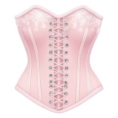 Pastel pink corset with snowflake design sticker