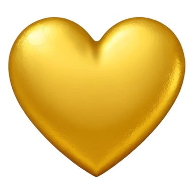 yellow heart with a gold foil texture sticker