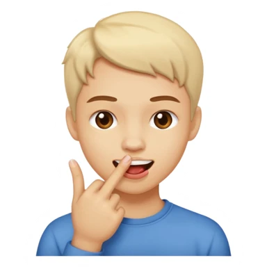 emoji biting finger flirty sticker