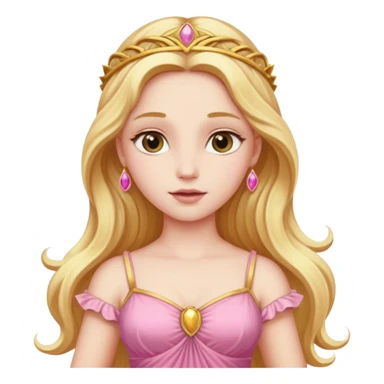 Venus, Love Goddess from Rome Mythology with long golden blonde hair, pink outfit sticker