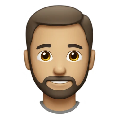 Buz cut man with little eyes and short beard  sticker