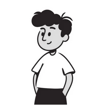 hairy man with a crooked nose sticker