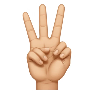peace sign emoji hand sticker
