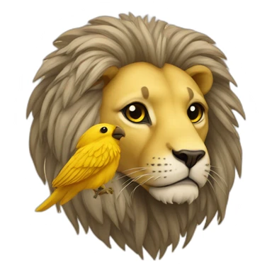 Canari with lion sticker