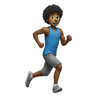A boy is running in the streets of New York sticker
