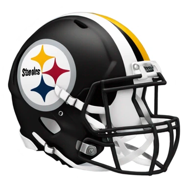 Steelers helmet with logo sticker