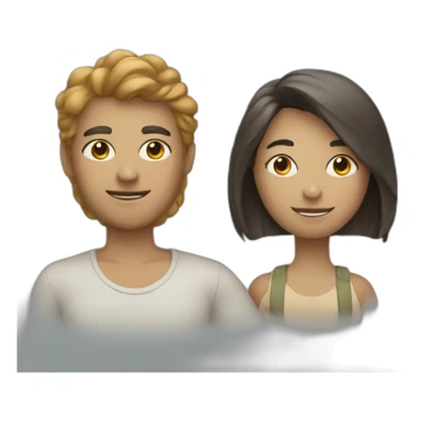 3 people designers heads together sticker