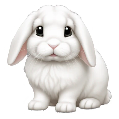 White holland lop bunny  sticker