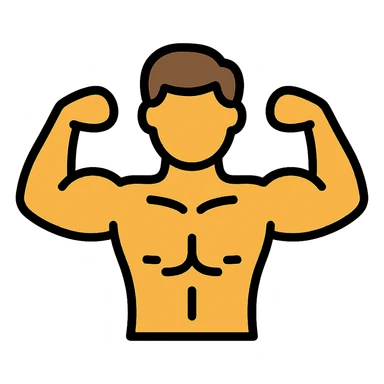 muscular figure sticker