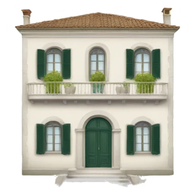 White Italian villa sticker