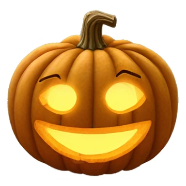 The word “THANKFUL” carved into a pumpkin, glowing from within. sticker