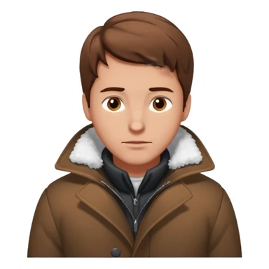 Guy looking at snow on the ground sticker