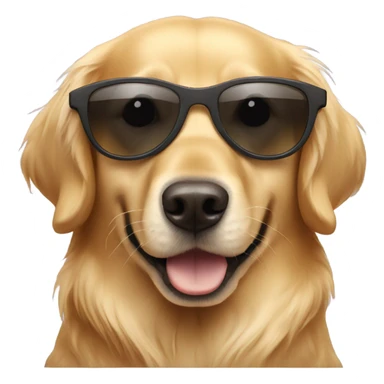 Golden retriever with sunglasses  sticker