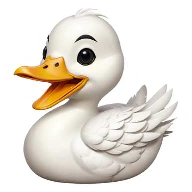 Laughing duck sticker