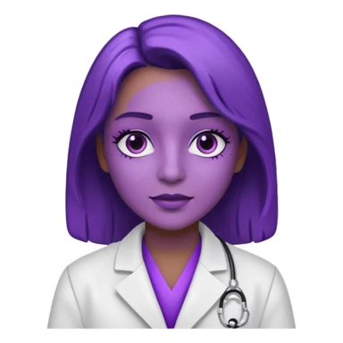 glitter purple doctor sticker