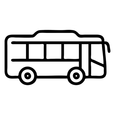 Iveco Urbanway 12m, simplified silhouette, minimal, for app icon sticker