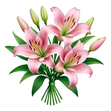 bouquet of pink lilies sticker