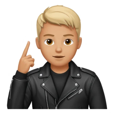 Biker Boy with calling sticker