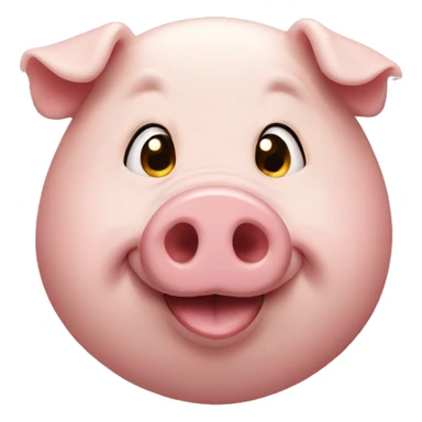 a male domestic pig with a smirk  sticker