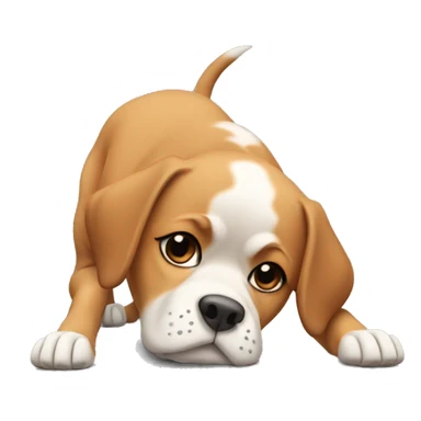 Dog doing the downward dog sticker