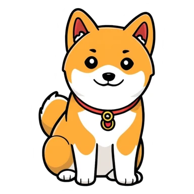Shiba inu  cartoon  sticker