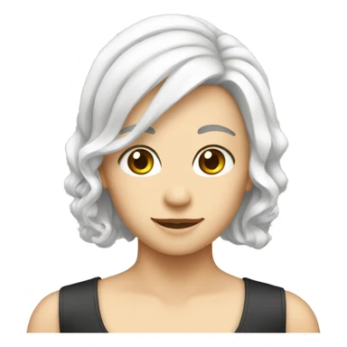 White hairclip sticker