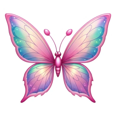 PINK FAIRY WINGS WITH GLITTERS sticker