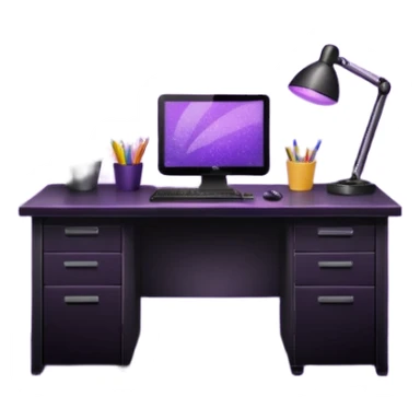 Purple Glitter office sticker