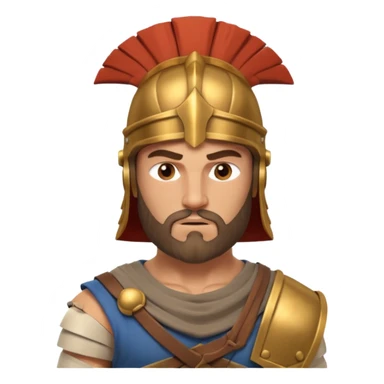 crea a un guerrero griego estoico, muy musculoso 3d, realista sticker