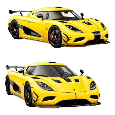 Koenigsegg Agera RS - Koenigsegg (Model Year: 2020) (Iconic colour: Yellow) sticker