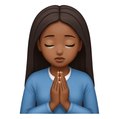 Faça uma menina orando negra  sticker