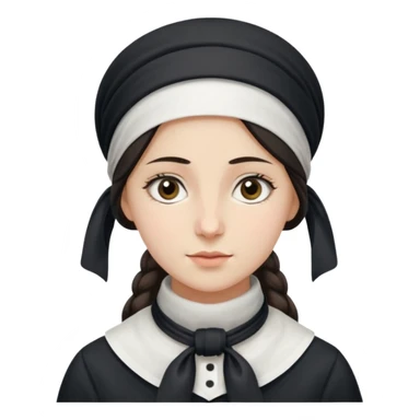 orthodox jewish woman with kerchief tied by neck circa. 1890 make into pretty young sticker